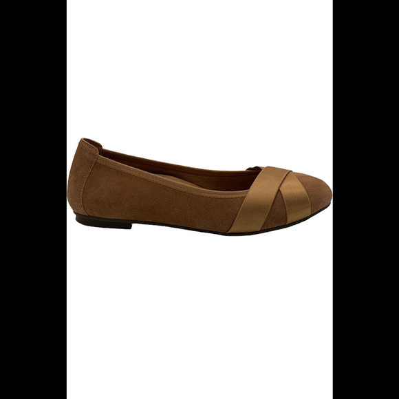 Vionic Shoes - Vionic Women's Suede Flats Maria Toffee - Medium